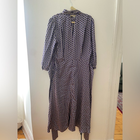 Lilac and purple tea style dress waist belt - Picture 3 of 5